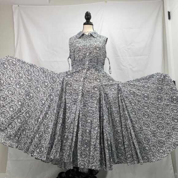 CHELSEA & THEODORE NWT Cotton dress flowy sleeveless - Picture 7 of 10